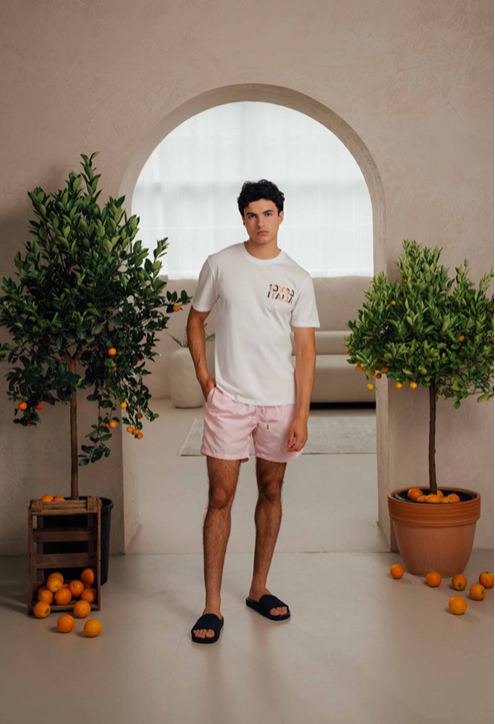 WHITE SHORT SLEEVE TSHIRT AND SHORT
