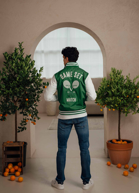 GREEN VARSITY JACKET