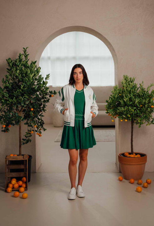 FEMALE JACKET AND GREEN GOWN